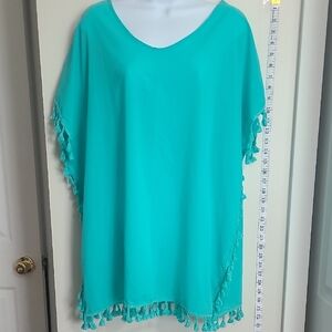 Teal Tassel Cover‎ Up